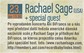 RACHAEL SAGE, tištěný program PA